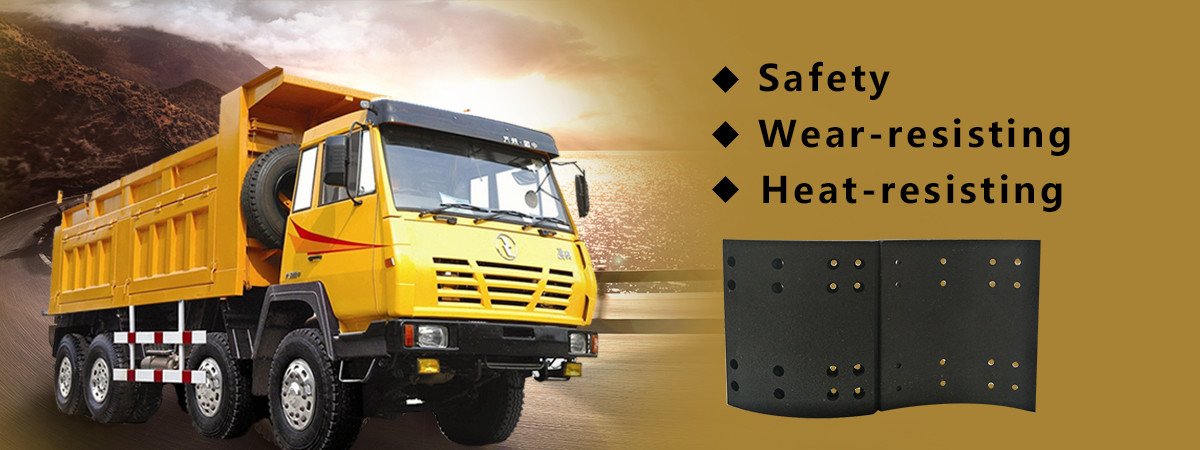 BENZ Drum Truck Brake Linings 0.45 Friction Coefficient OEM / ODM Service