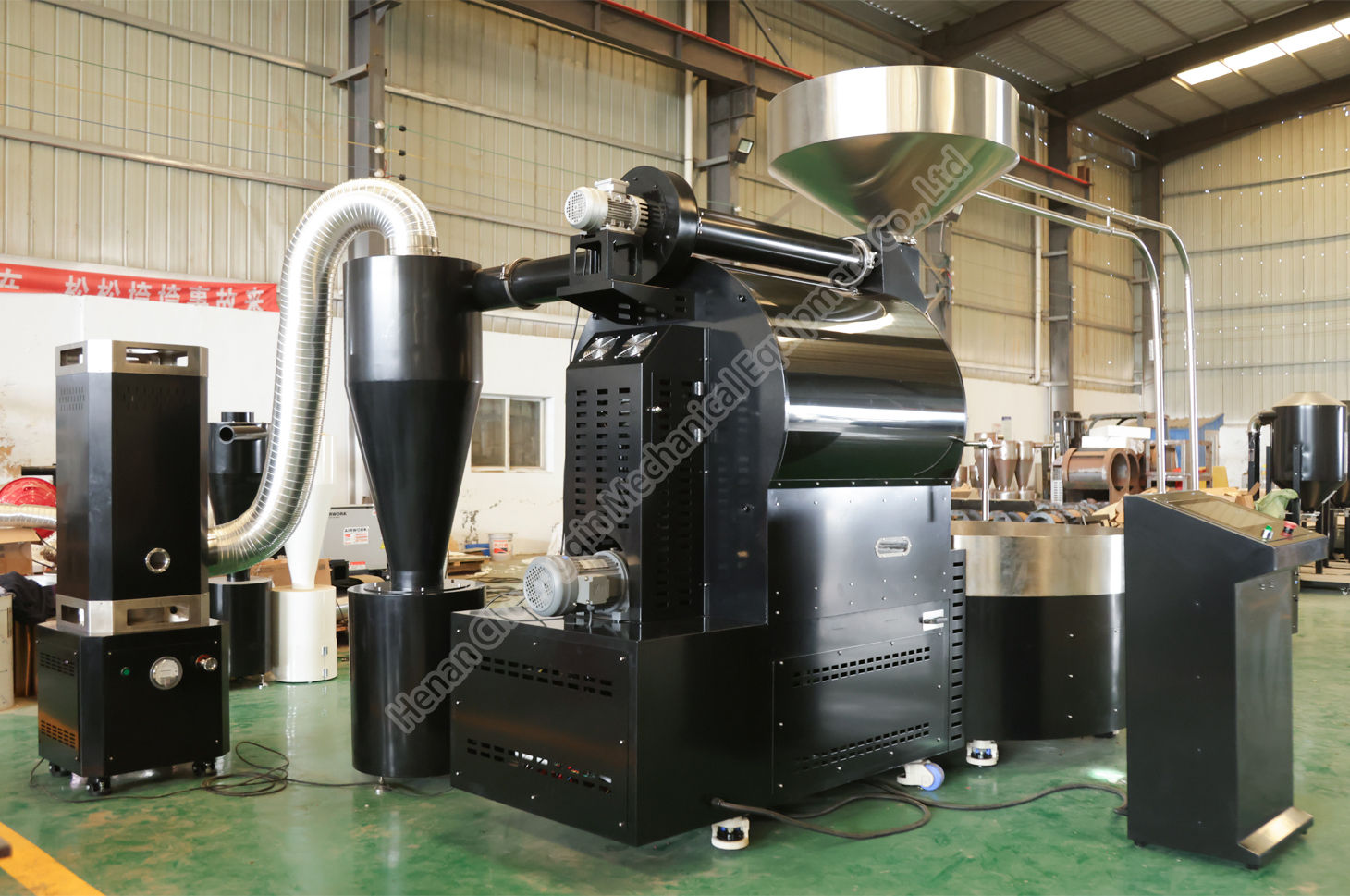 Temperature Control Natural Gas Grill Coffee Roaster 60kg 304 Stainless Steel Coffee Roaster