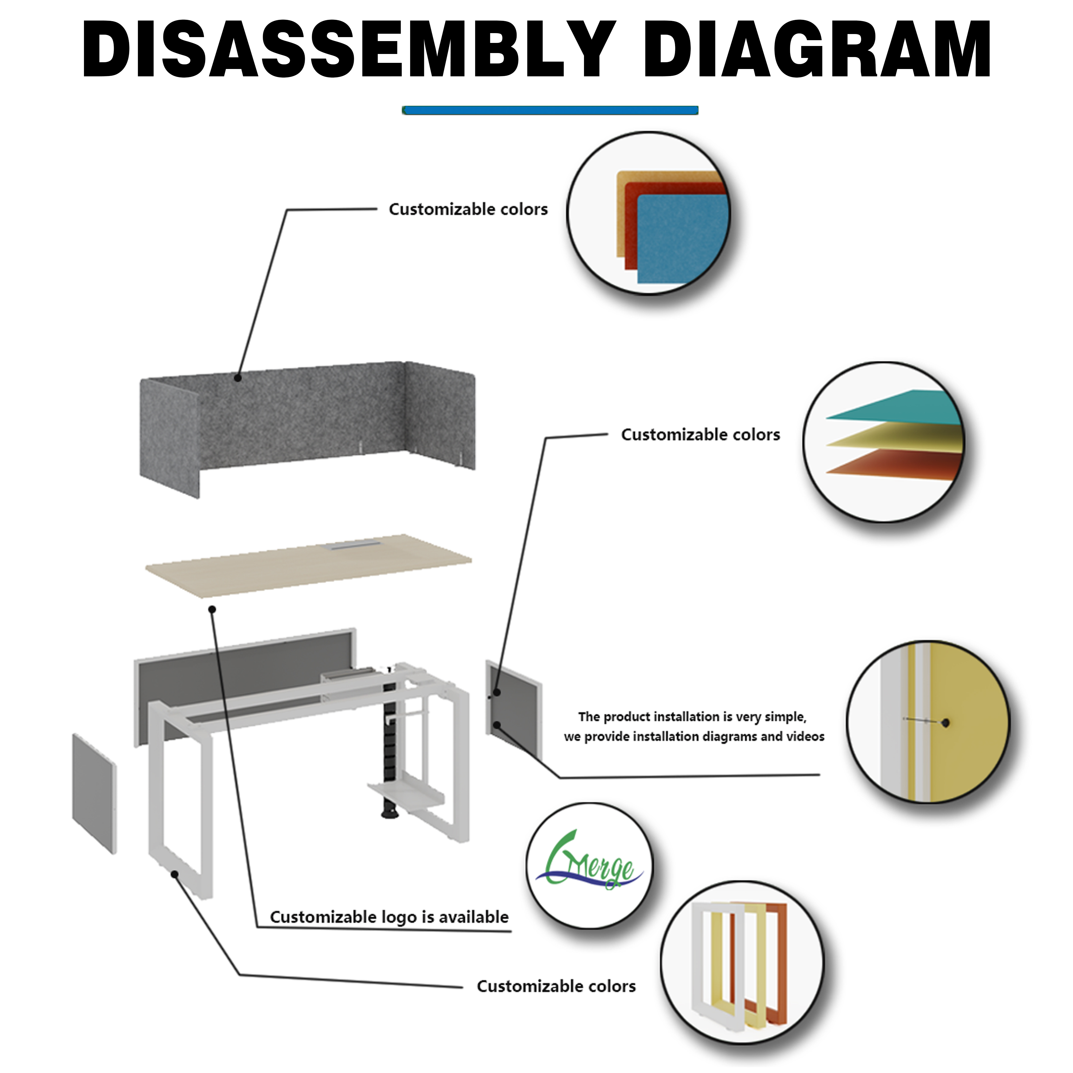 Office Furniture and Options for Assembly Required Open Space Office Workstation in High Demand
