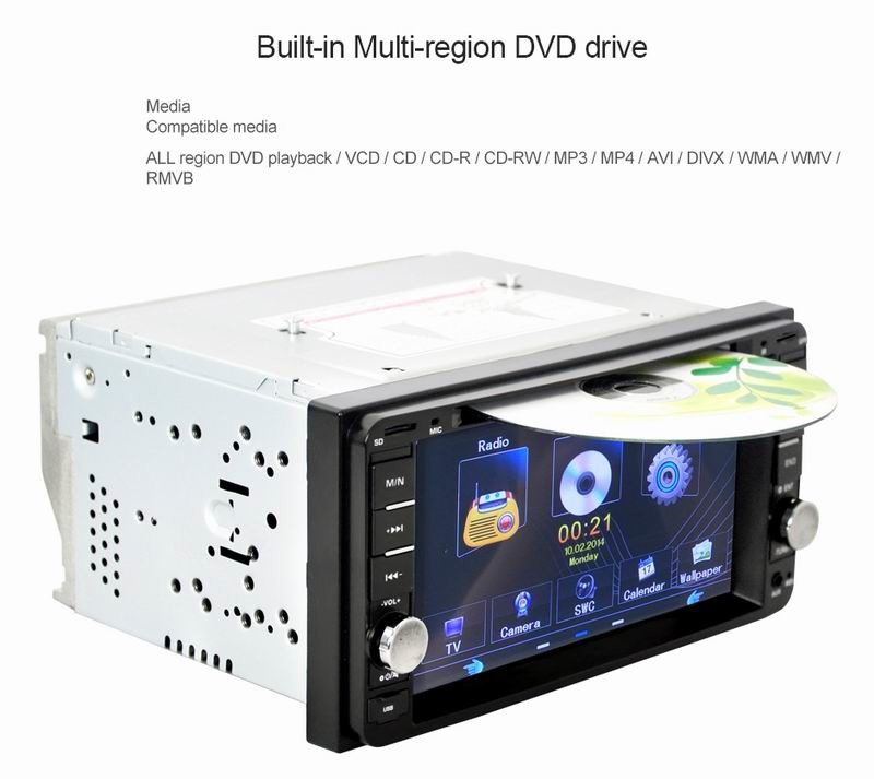 Ouchuangbo 7 inch car dvd gps radio stereo for Toyota universal support BT AUX USB swc