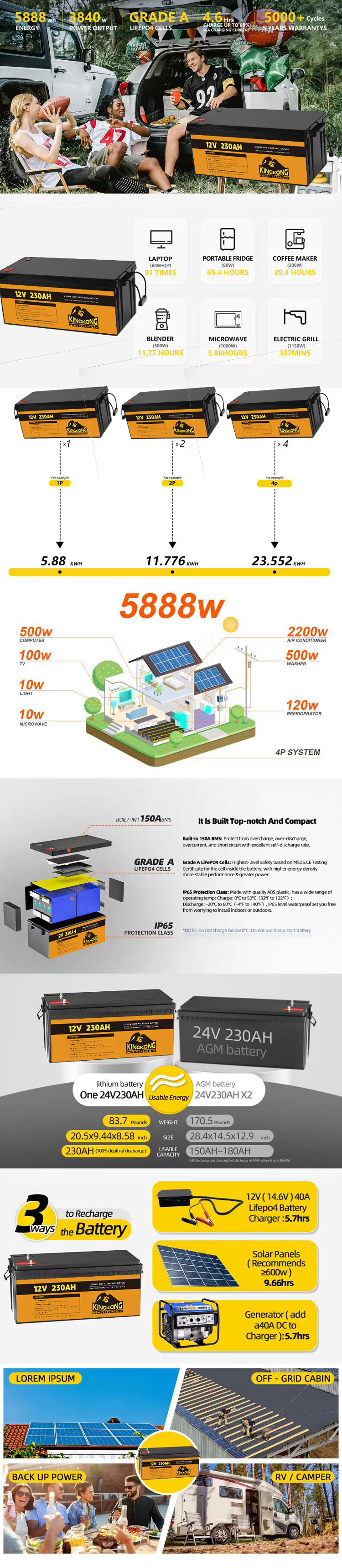 6Fm7 Lifepo4 12V 24V Volt 7 9 12 17 18Ah 20Hr Ups Lithium Ion Agm Alarm Generator Battery Replacement Rechargeable Price Near Me