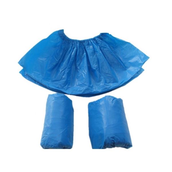 Anti Virus Durable Blue Plastic Shoe Covers , Hospital Shoe Covers Environmental