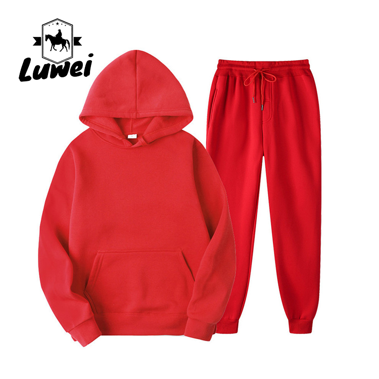 Custom Felpe Con Cappuccio Bluzy Bulk Premium Blank Oversized Cut And Sew Heavy Sweatpants And Hoodie Set