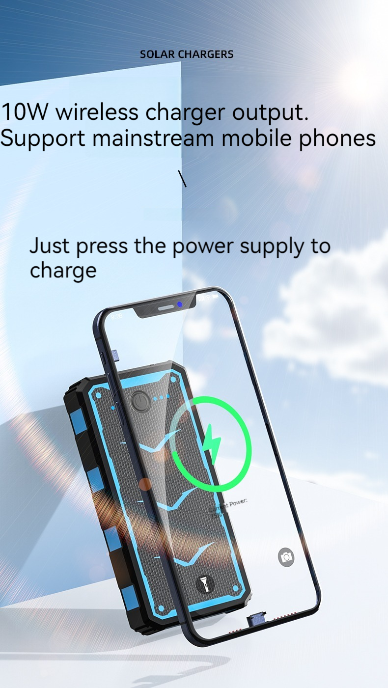 Quick Charge Support Solar Power Bank 20000mAh for Cell Phones and Smartphones