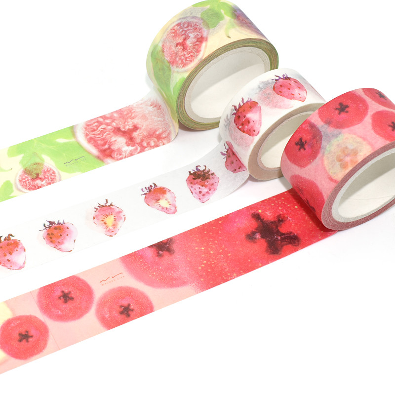 Tearable Acrylic Adhesive Waterproof Kawaii Colored Masking Washi Tape Jumbo Washi Tape