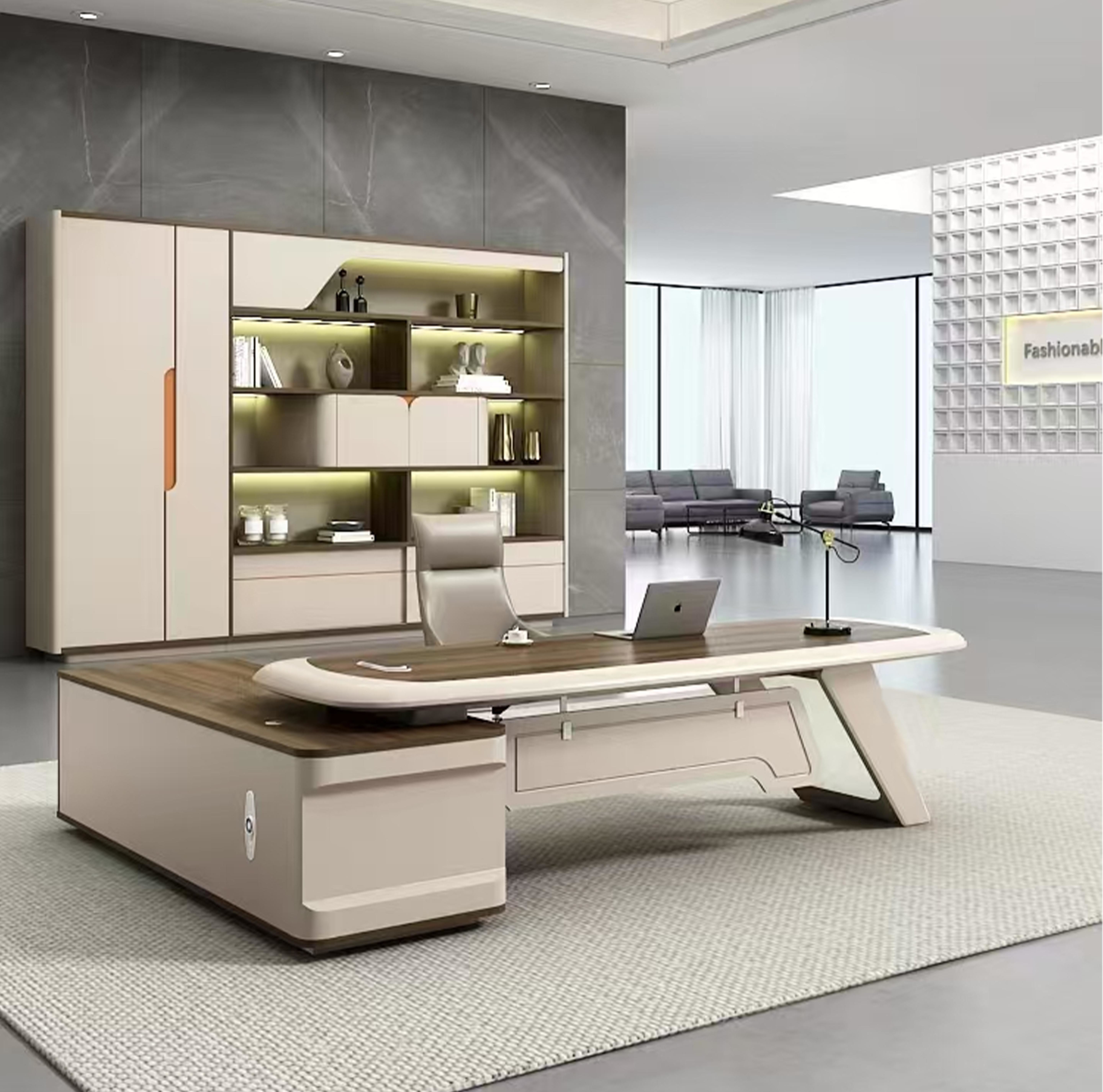 Modern Large Office Desk With Chair Manager Table Chief Executive Table