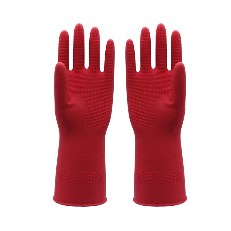 XL Red Latex 45 G - 80 G Rubber Cleaning Gloves