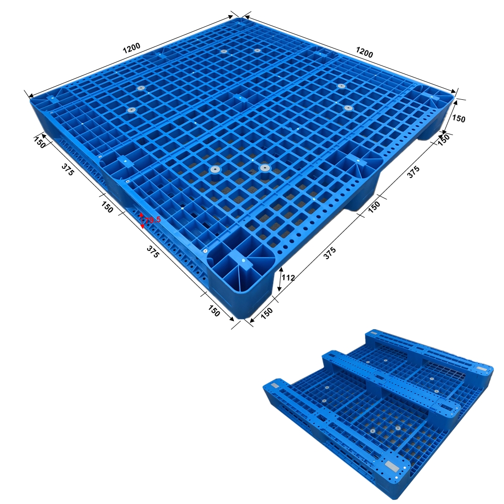 HDPE material three runners rack and transport plastic pallet