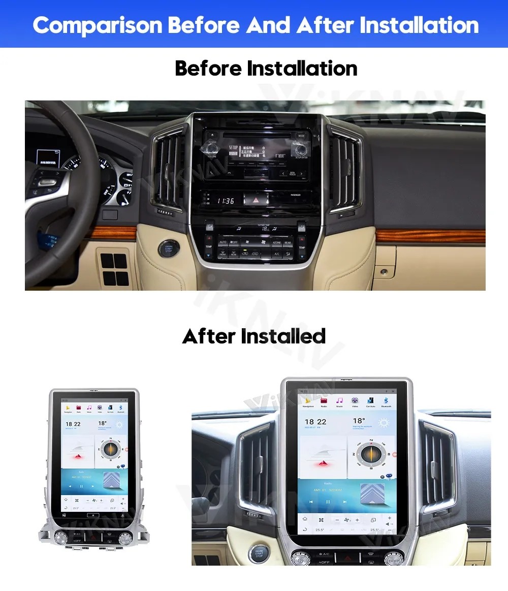 16 Inch Android Touch Screen Head Unit For Land Cruiser Navigation GPS Multimedia Player Wireless Carplay 4G