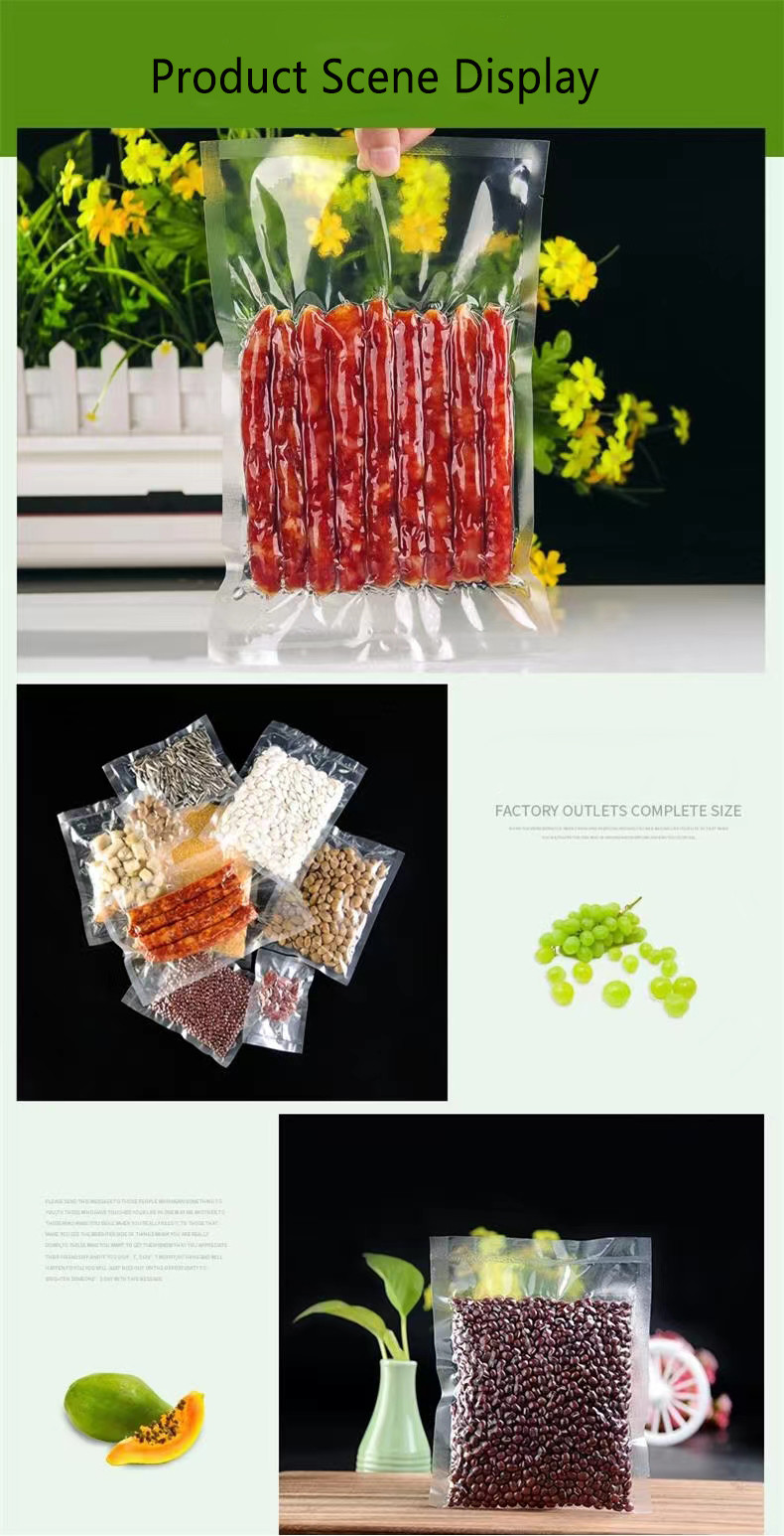 Fish Seafood Roll Tube Plastic Film Roll Polythene PA Plastic Continuous Sleeve For Vacuum Packaging