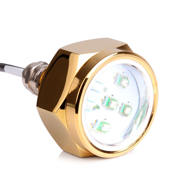 6000K LED Marine Lights Rgb Drain Plug Light Daylight Alert 2700lm