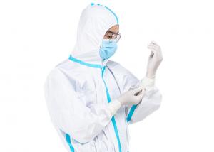 Buy cheap White Microporous Medical Scrub Suits Disposable Coverall With Hood Anti Virus Suits product