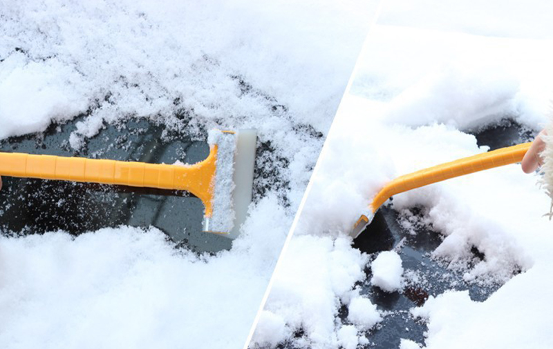 Car Ice Scraper Gum ABS Plastic 33cm Snow Remover Brush for Windscreen Cleaning