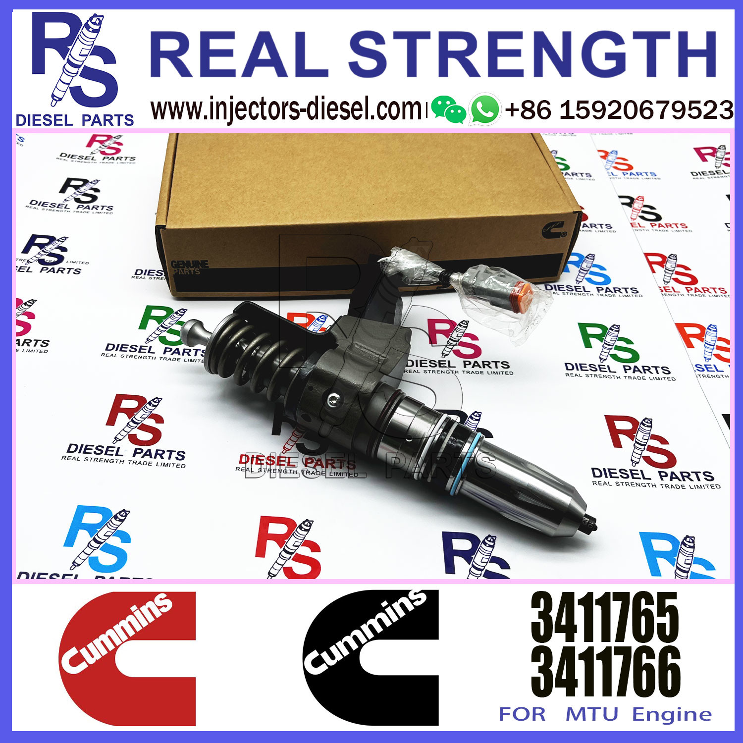 Diesel N14 Common Rail Fuel Injector 3411766 3652541 3411767 3652542