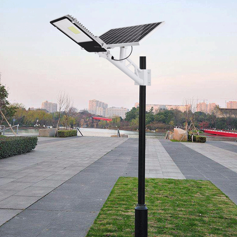 Iron pole fixed street light
