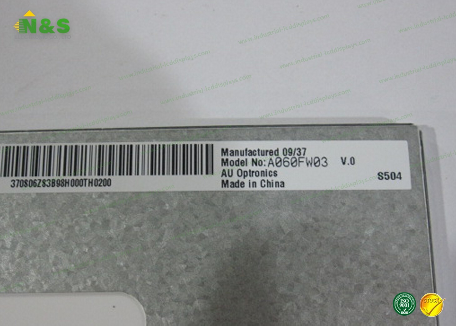 A060FW03 V0 portable AUO LCD Panel 132.48×75.072 mm Active Area