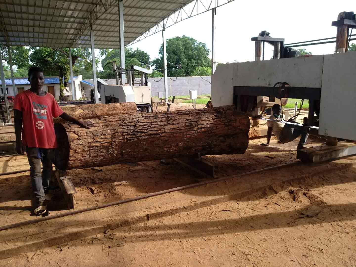 55Kw 2500mm Large Bandsaw Mill Heavy Duty Electric Bandsaw Mill