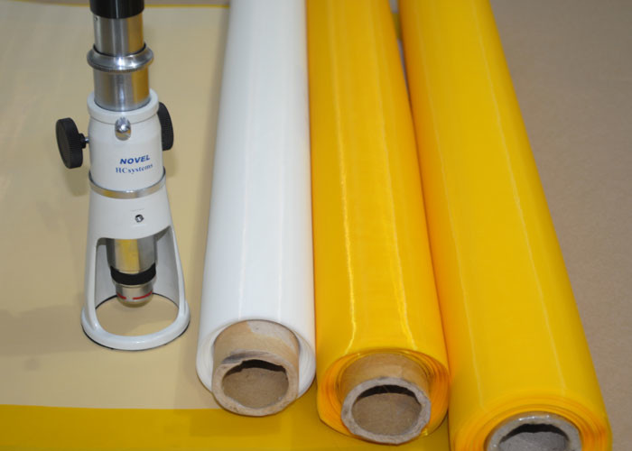 White / Yellow Polyester Bolting Cloth 120 Mesh For Glass Printing , 158 Micron