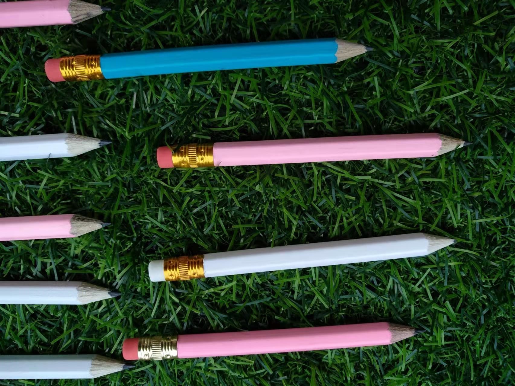 hexagon golf pencil , Hexagonal golf pencil , golf pencil , wooden pencil eraser , wood golf pencil