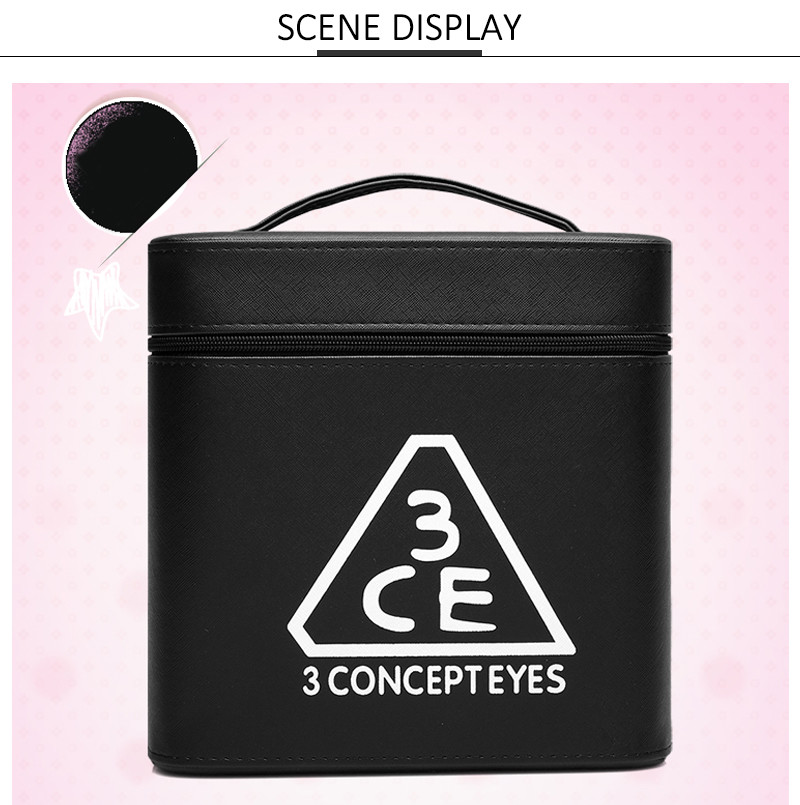 Zipper PU Makeup Bag Case
