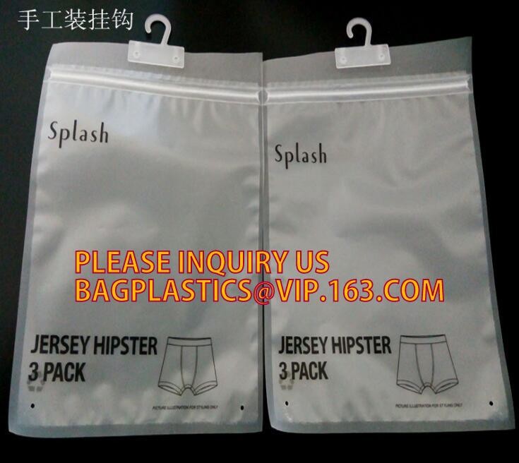 Frosted Zip lockk bag EVA PVC hanger bag for clothes, EVA frost drawstring bag, Frosted Plastic EVA Garment Packing Bag zi