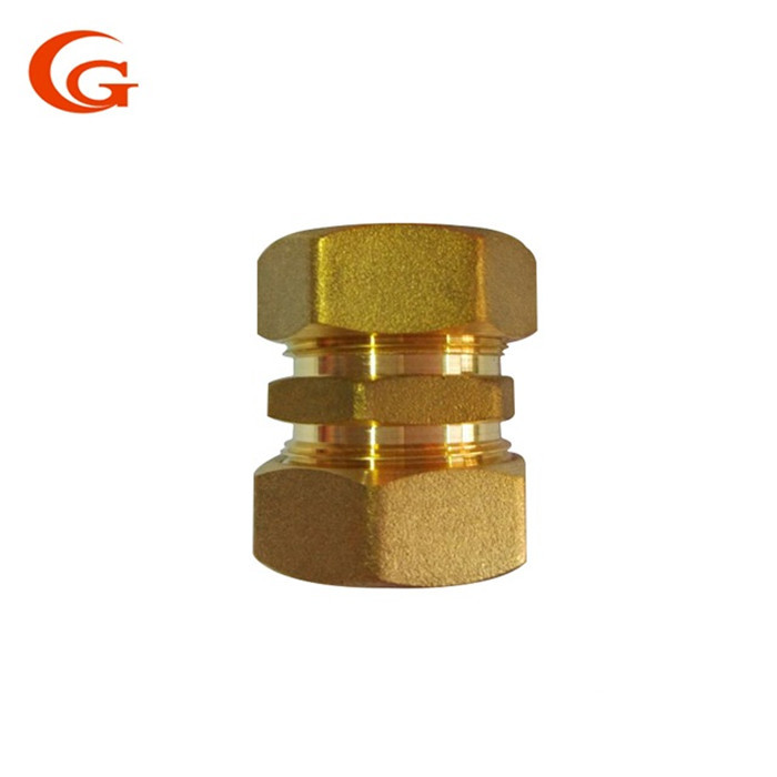 Brass Double Ferrule Compression Fitting , 3/8" OD Ferrule Type Connector