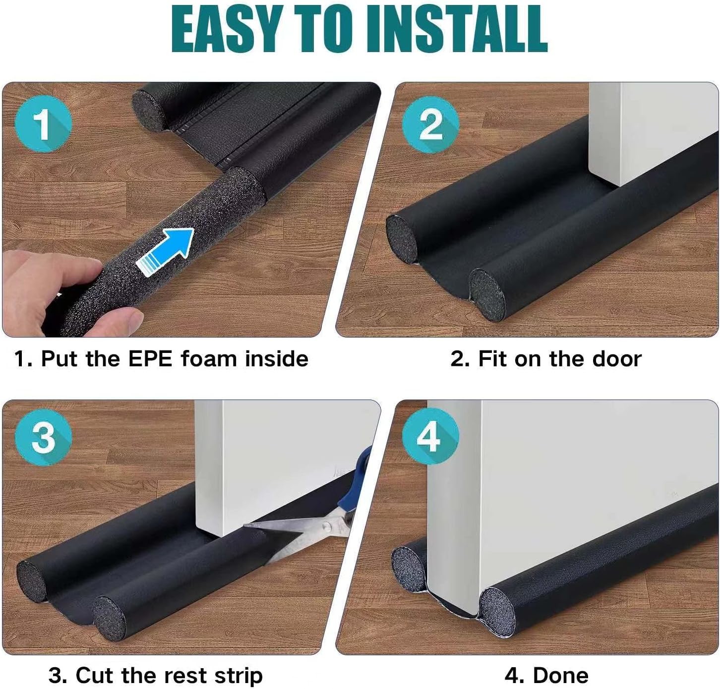 96cm Door Draft Stopper Soundproof Weatherstrips Insect Proof
