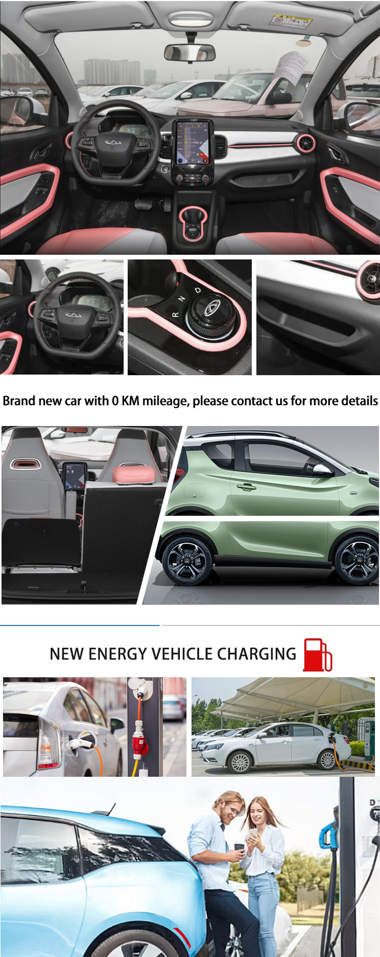 Chinese Cheap New Energy Vehicles Four Wheel Cars Chery Mini EV Electric Car