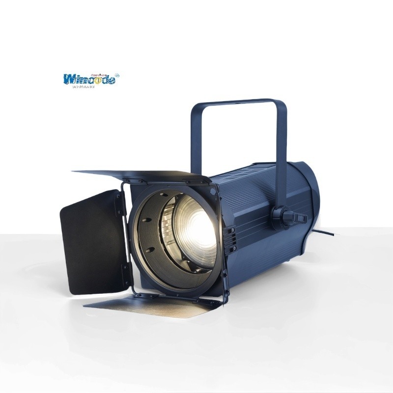 200W COB LED Fresnel Spotlight RGBALC Auto Zoom for Professional Studio Theater TV station
