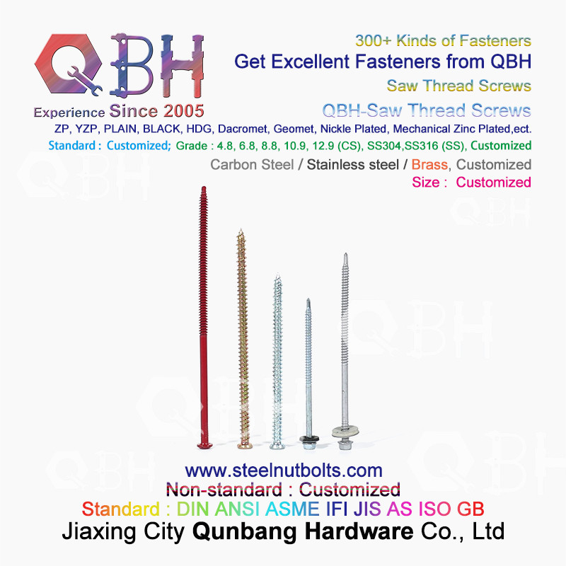 QBH Yellow Zinc Plated YZP Socket Notch CKS Countersunk Head Self Drilling Screws