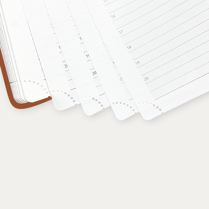 Brown Softcover 2023 Medium Weekly Planner 2 Page Layout FSC Certified