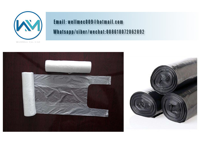 Double Layer Flat Bag on Roll Making Machine for Supermarket Bag Width 600 - 1200mm