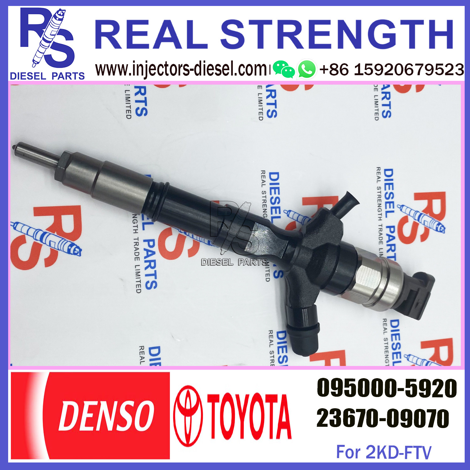 Common Rail Injector 23670-30110 095000-6180 095000-5920 for Diesel Engine 1KD-FTV