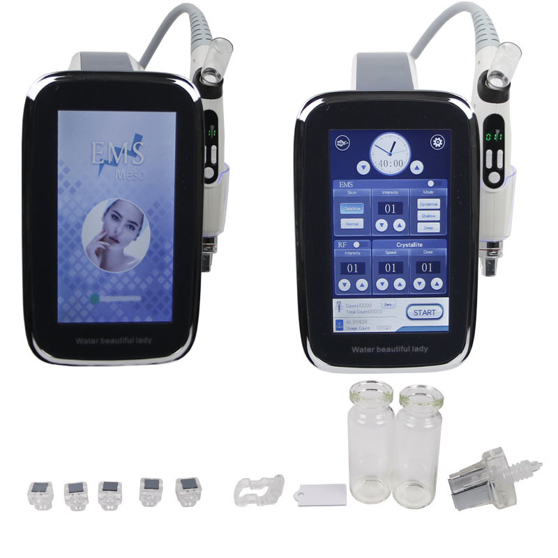 RF EMS Skin Lifting Machine High Pressure Mesotherapy Injection Meso Nano Gun Painless