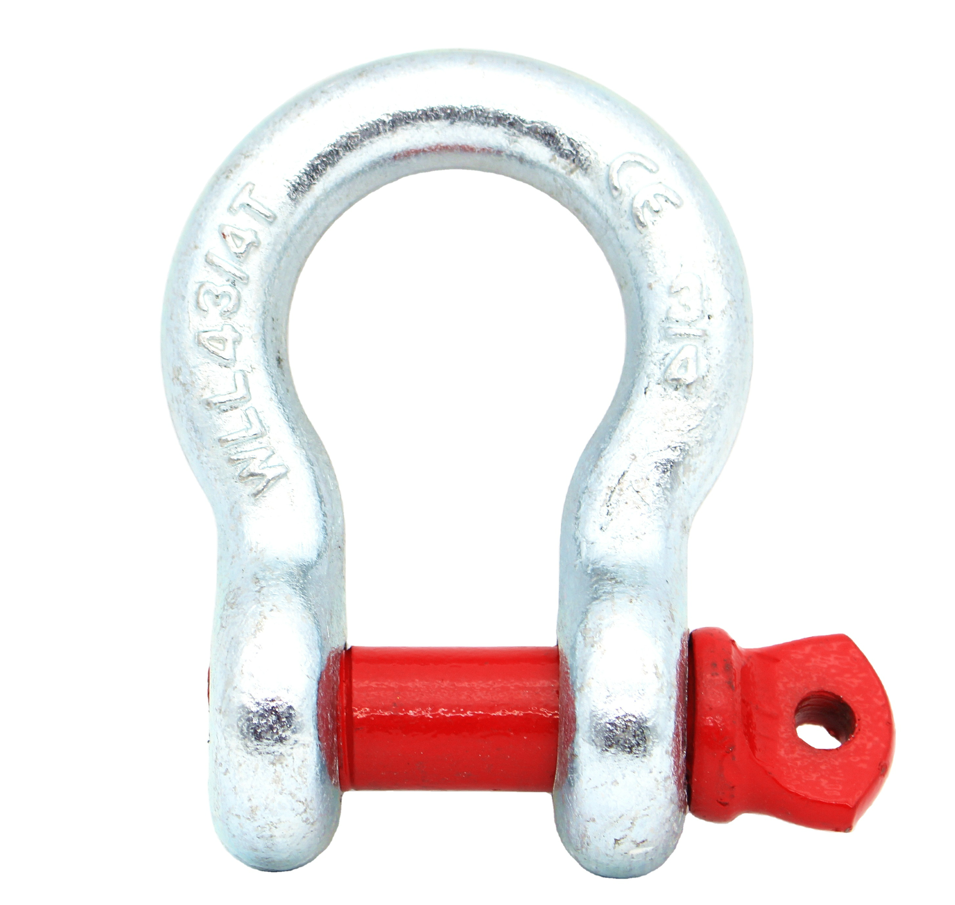 Forged Alloy Steel Bow Type Shackle Heavy Duty Galvanized Surface