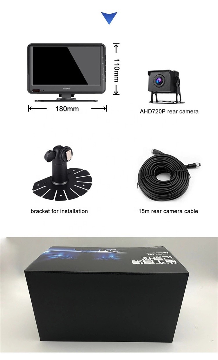 7inch Android GPS Navigation Full HD Truck Car DVR Camera Dash Cam 2CHs