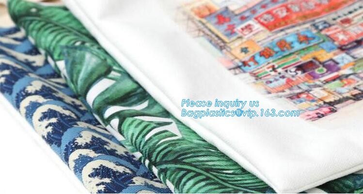 Reusable 100% Cotton Canvas Bag Canvas Tote Bags Convenient Environmentally Grocery Shopping Bags,zipper canvas bag cott