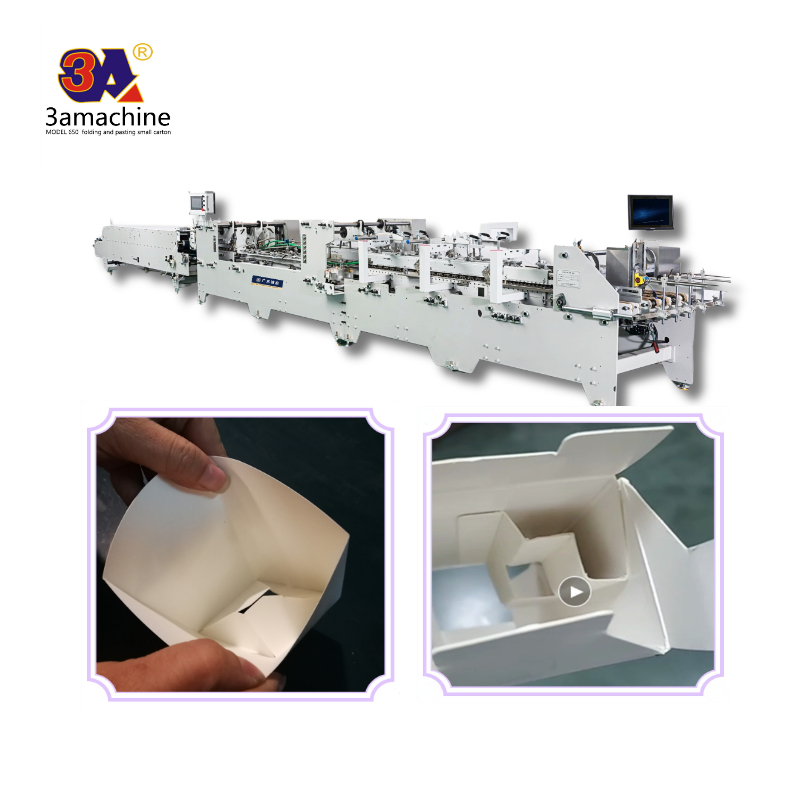 Maximum Paper Width 2 800mm Bottom Folding Box Folder Gluer with Flexo-Printing