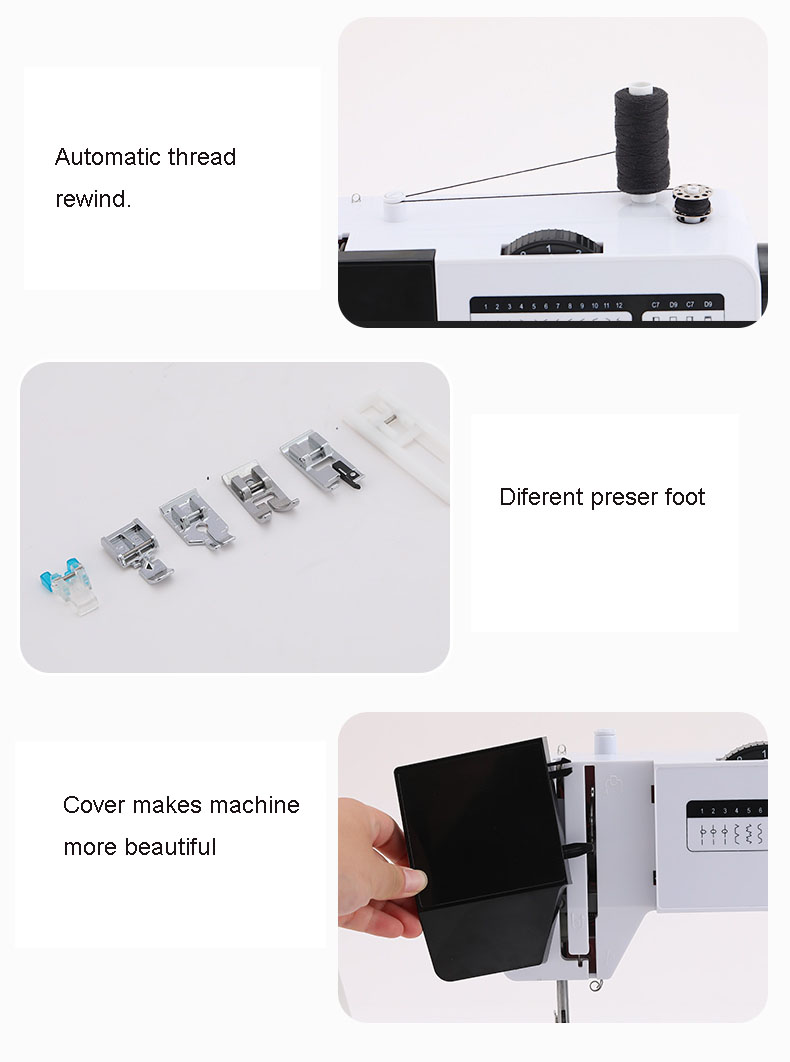Easy to Operate Domestic Sewing and Overlocking Machine with Main Material ABS Metal