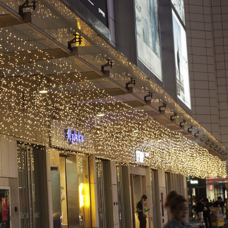 96 LED Curtain Icicle Lights 3m For Christmas Decoration