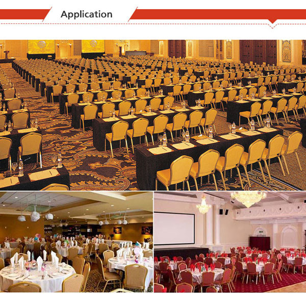 Wedding Stackable Ballroom Chair Rental Hotel Banquet Metal Party 46x56x93cm