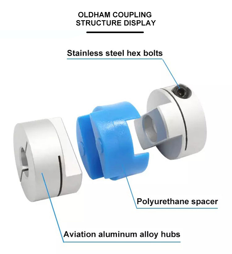 Cross Slide Oldham Miniature Shaft Couplings For Servo Motor