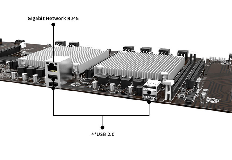 X79 9GPU Ethereum Mining Motherboard For RTX3060 Dedicated Graphics Card