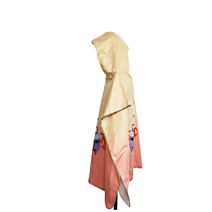 Customized Striped Microfibre Hooded Beach Towel Poncho For Kids