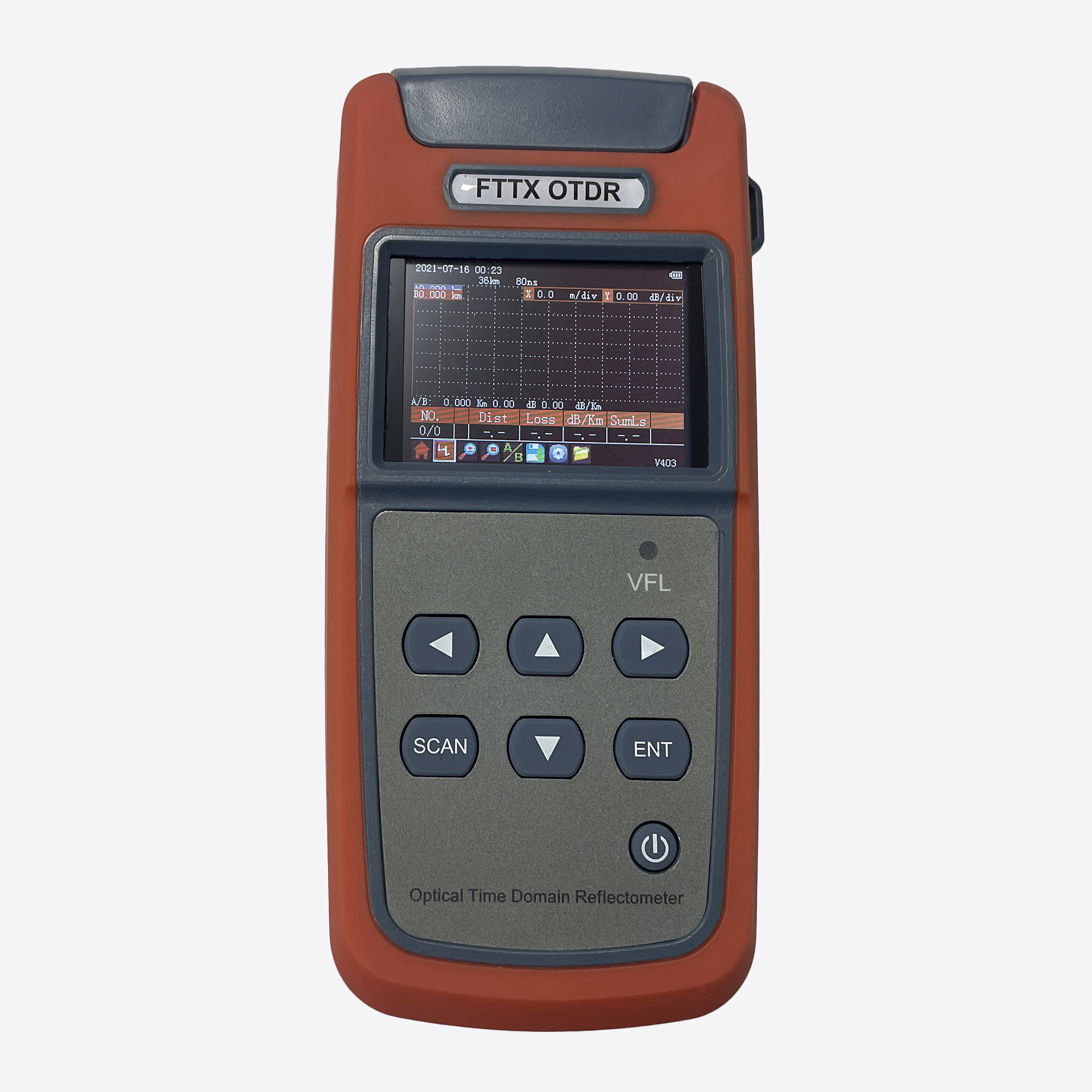 FTTX Mini OTDR Optical Time Domain Reflectometer 2.6 Inch Screen Fiber Optic OTDR