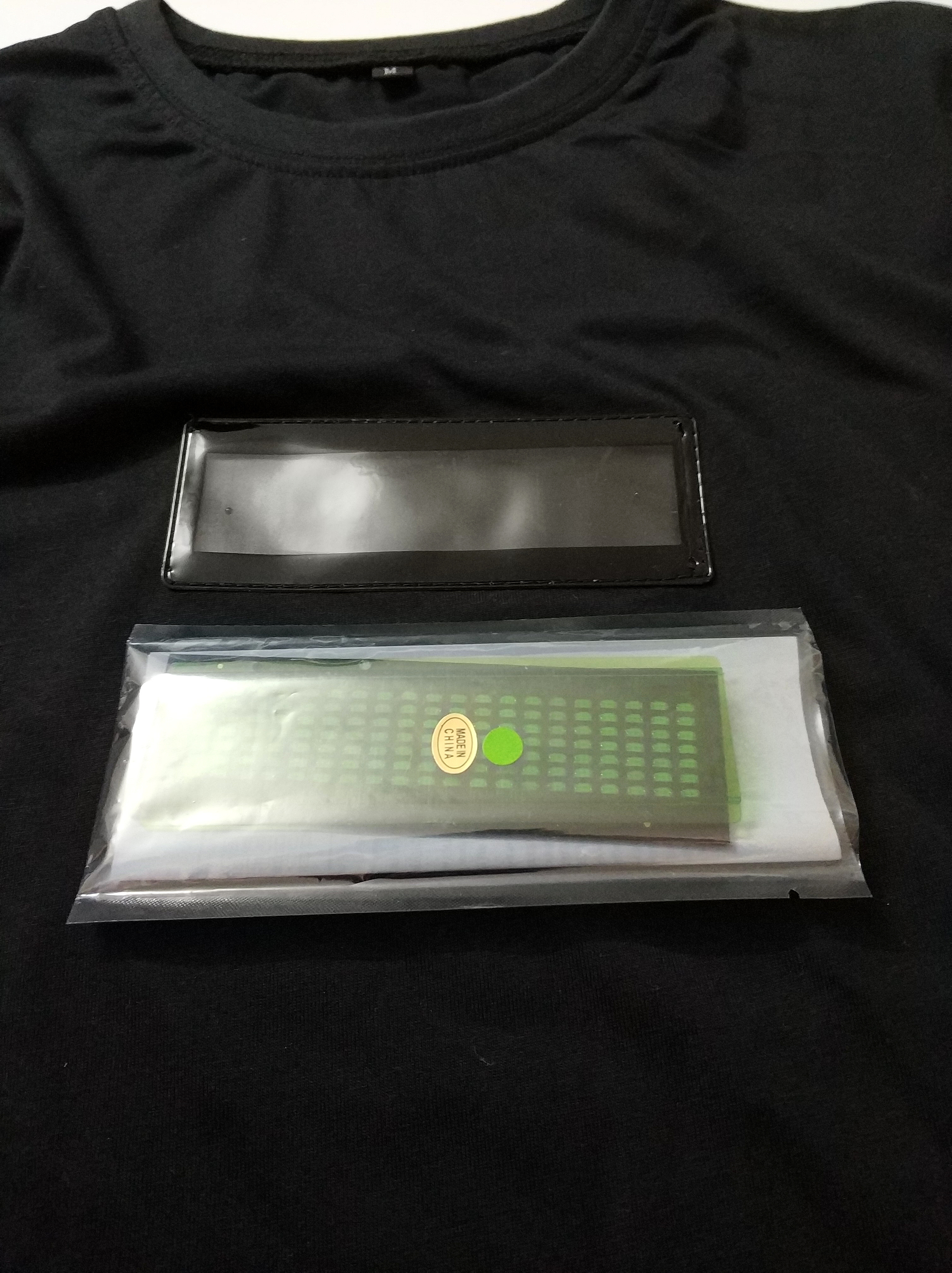 small wholesale LED display LED T-shirt Programmable rolling message flashing LED T-shirt stores up to 6messages