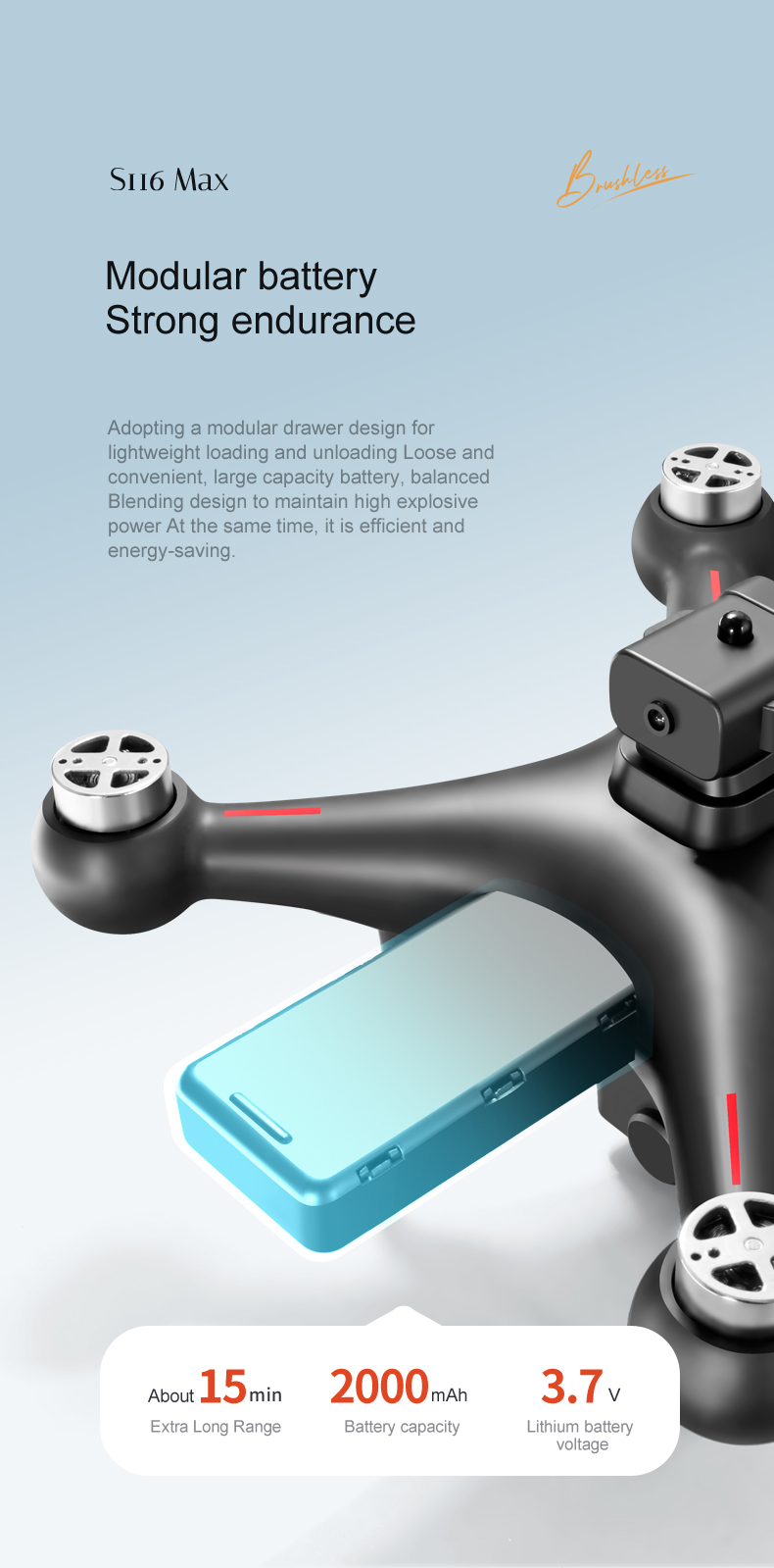 Voice Control Hot S116 Drone 4k Camera Obstacle Avoidance Drone Dual Camera Profesional Mini Drone GPS with LED Lights 2024