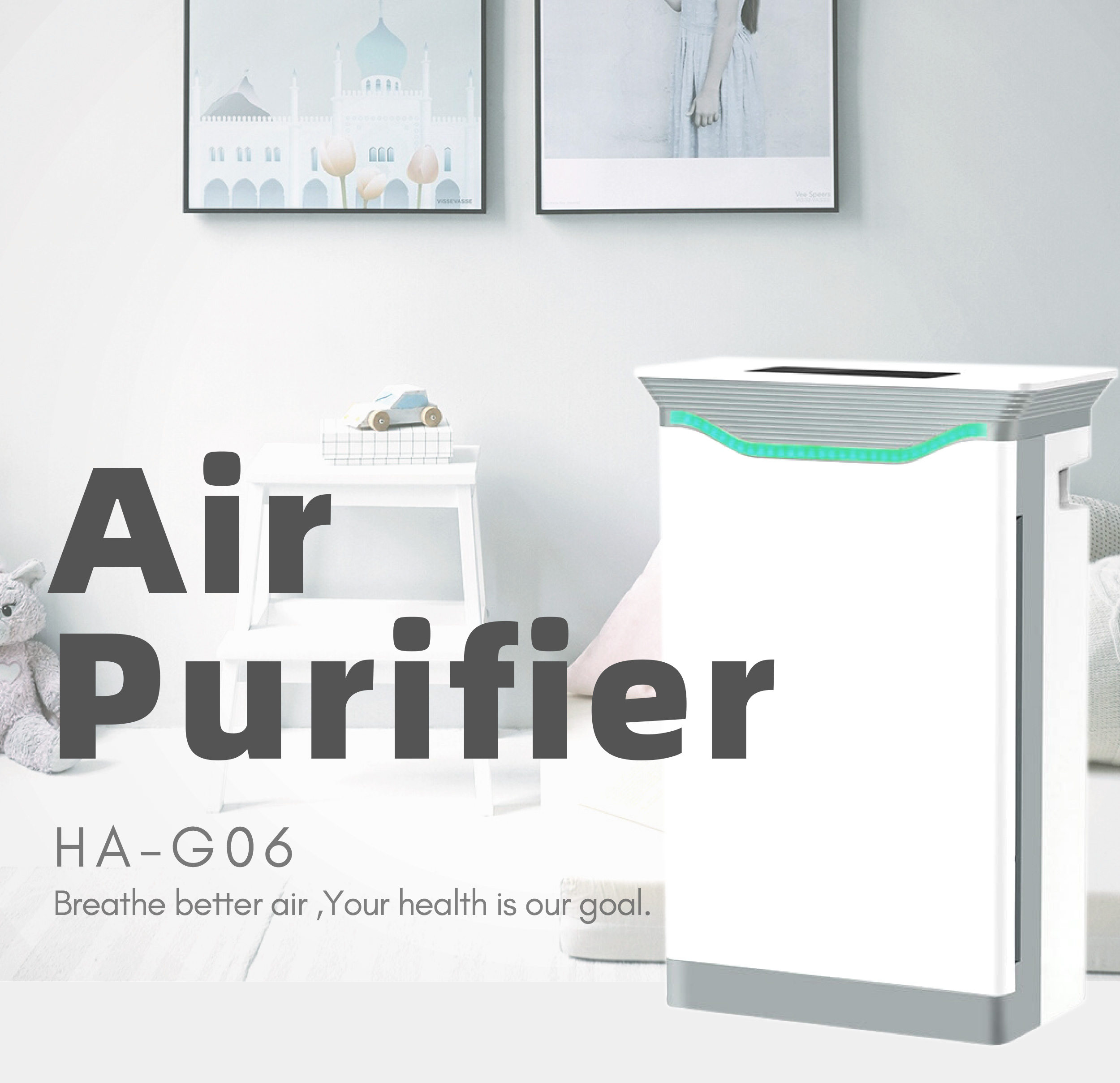 HOMEFISH H11 HEPA Negative Ion UV Air Purifier With PM2.5 Display