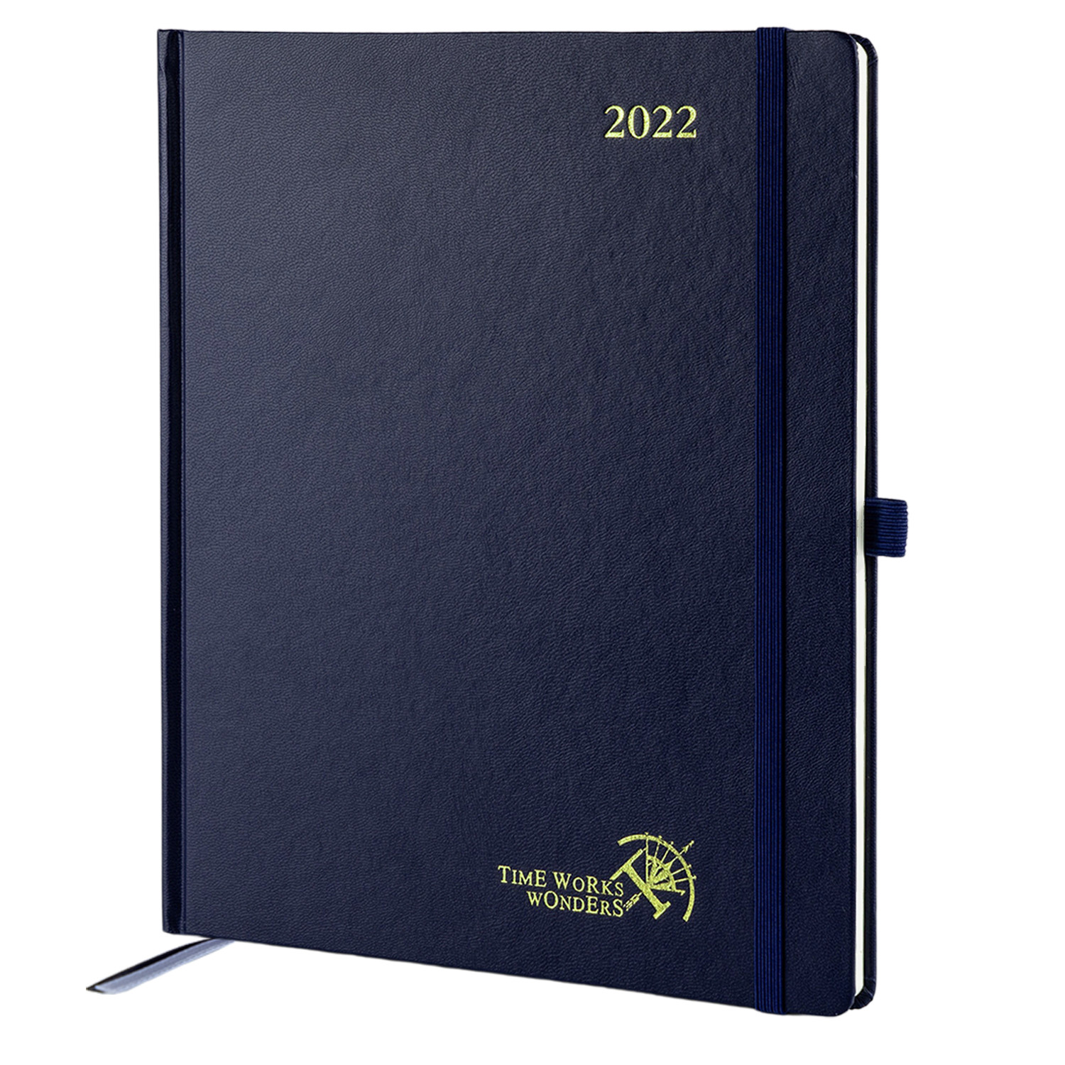 Leatherette Hardcover Student Weekly Planner Navy Blue Custom Color