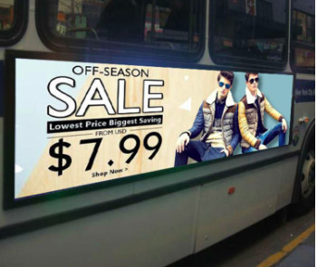 P2.5 P5 IP65 Scrolling Outdoor Led Display Screen For Rear Window Bus Stop